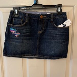 Gap kids, skirt, sz 14 regular, denim with sequin embellishment